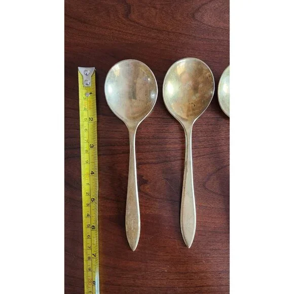 Vintage 9 Piece Dirigold Goldware Flatware Dirilyte Bronze Alloy Set - Picture 5 of 10